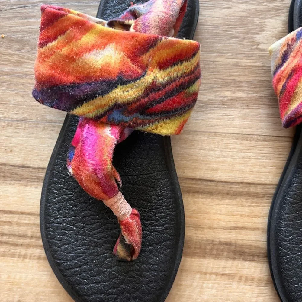 Sanuk yoga sling sandals womens thong flip flop sandals size 5 - Picture 4 of 6